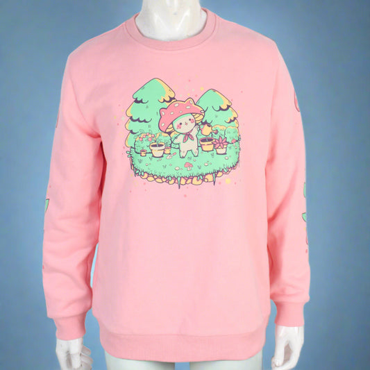 Nova the Mushroom Fleece-Lined Pullover Crewneck