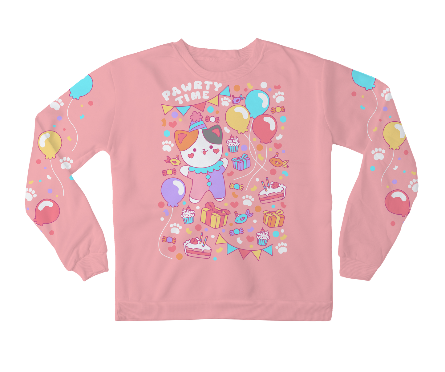 Pawrty Time Fleece-Lined Pullover Crewneck
