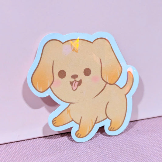 Golden Retriever Holographic Dog Sticker