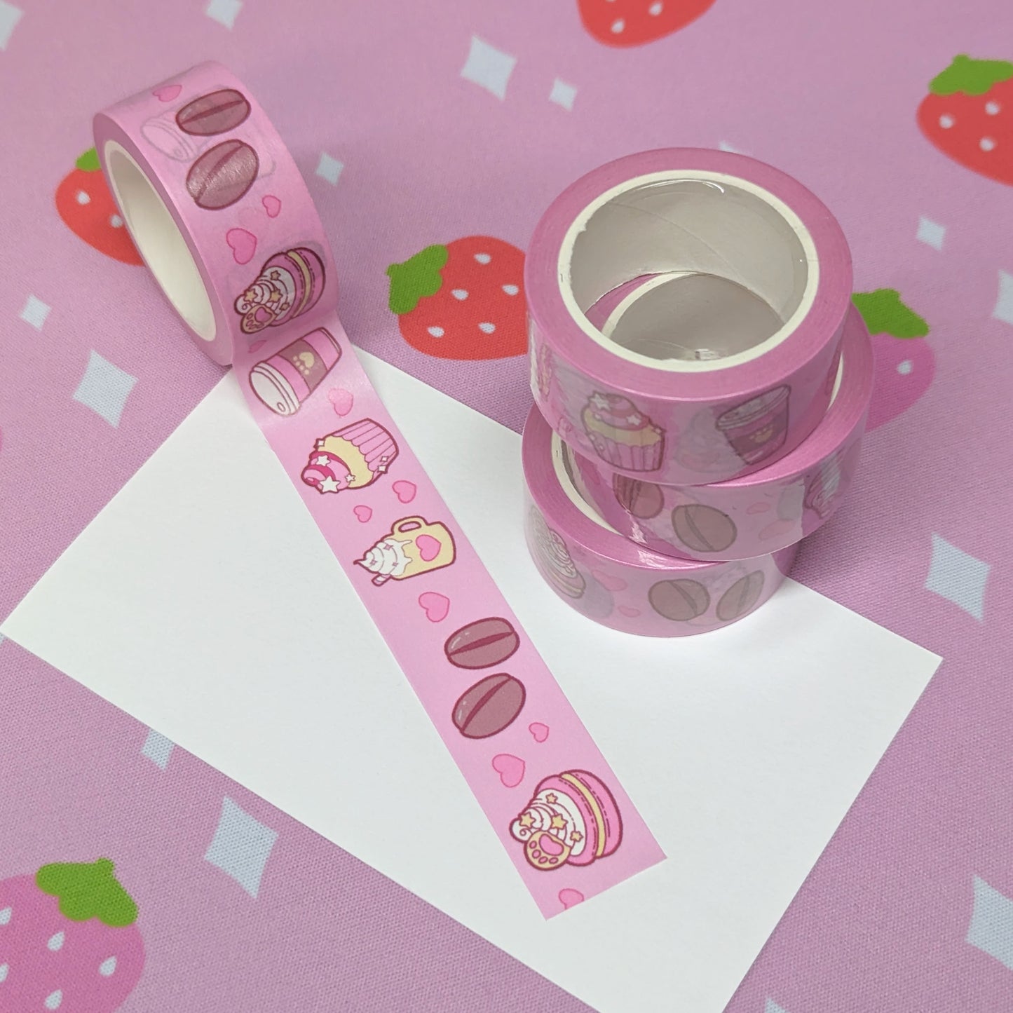 Cafe Coffee Bakery Pink Washi Tape