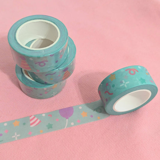 Teal Party Washi Tape