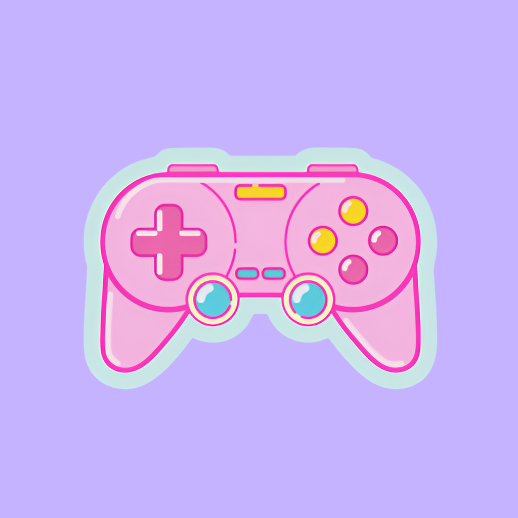 Retro Controller Holographic Sticker