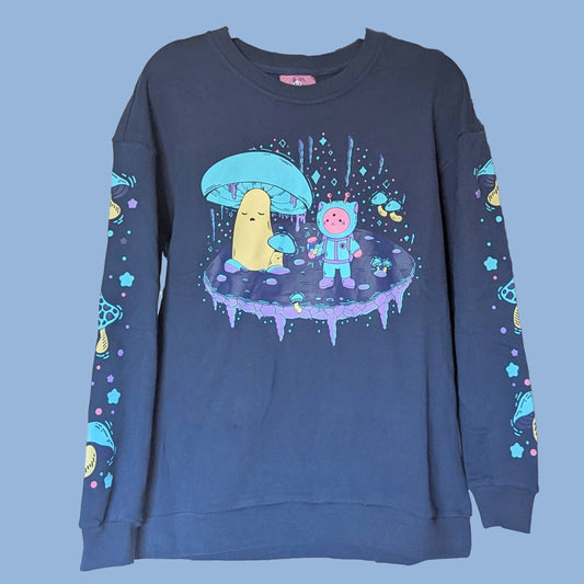 Berry the Alien Fleece-Lined Pullover Crewneck