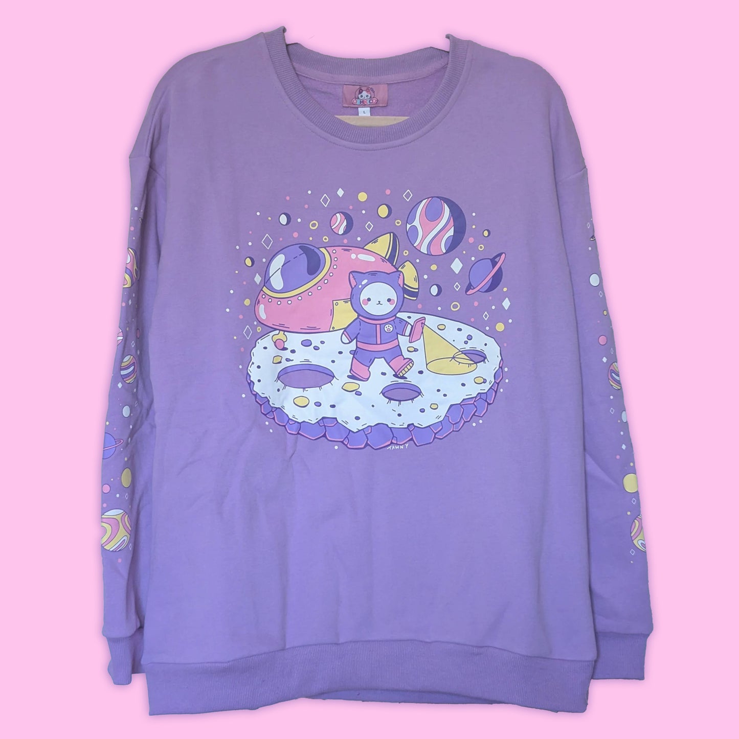 Marsh the Astronaut Fleece-Lined Pullover Crewneck