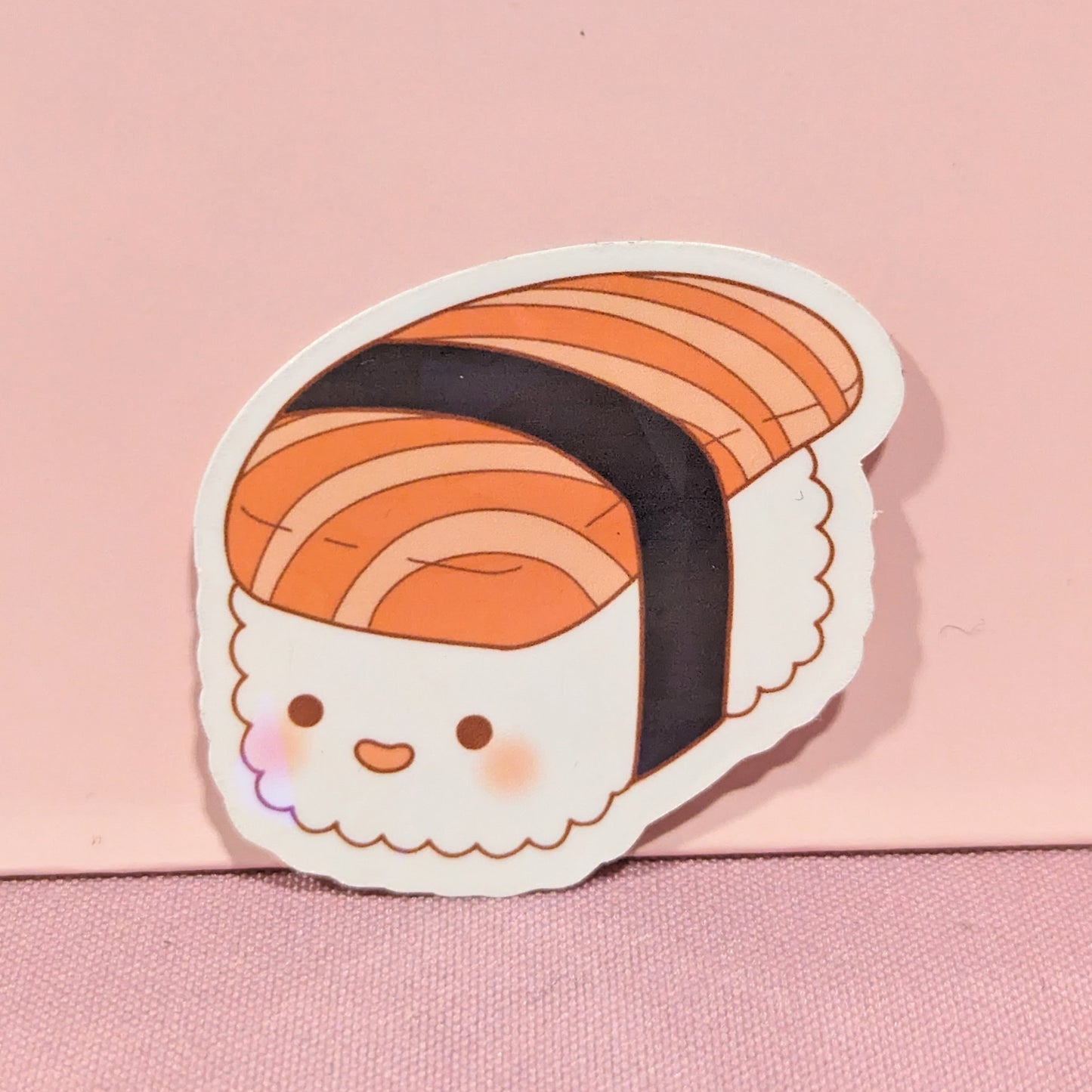 Salmon Sushi Holographic Sticker