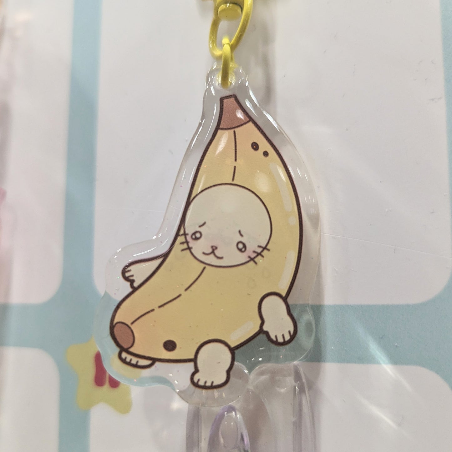 Double Sided Sad Banana Cat Acrylic Keychain