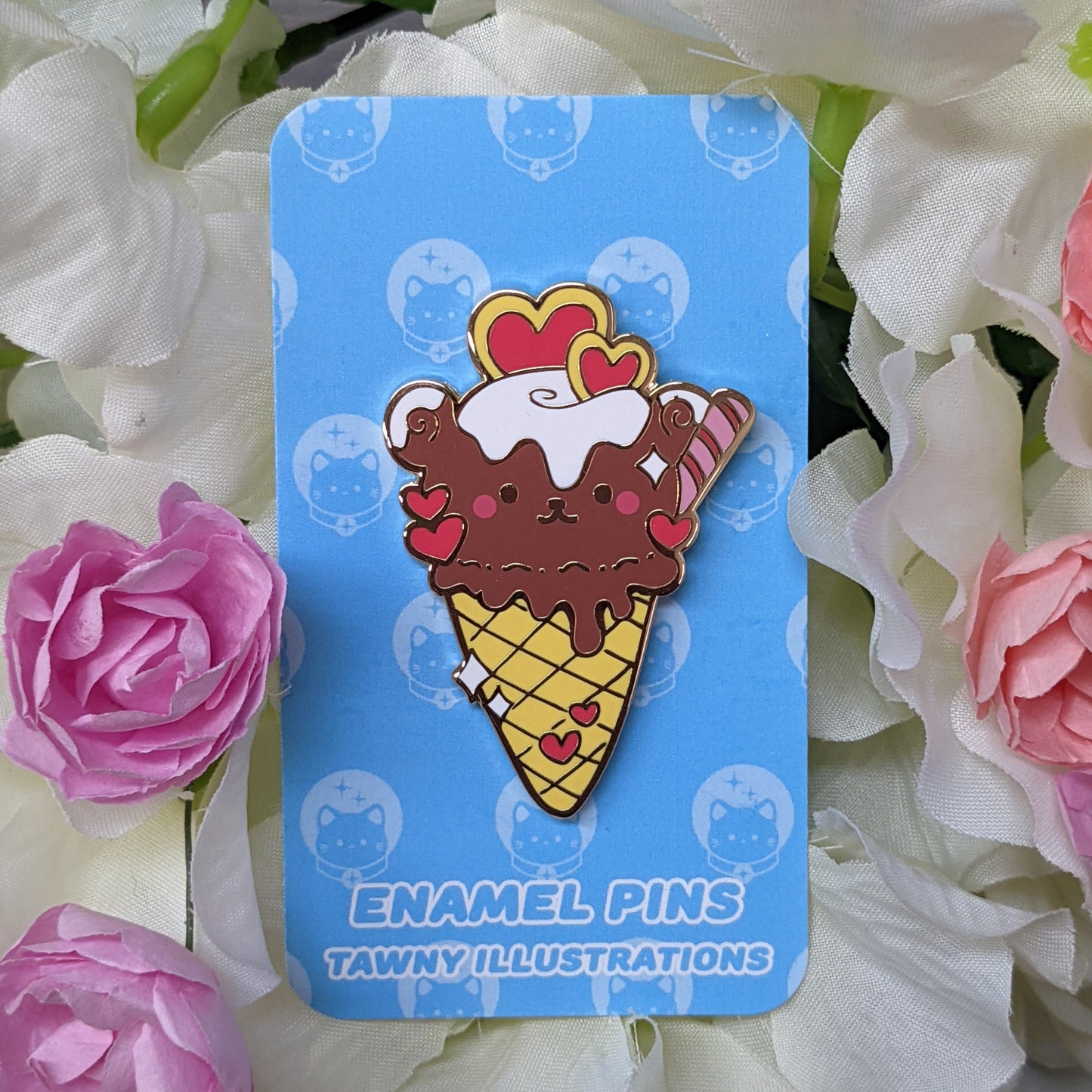 2" Cinnobear Icecream Enamel Pin