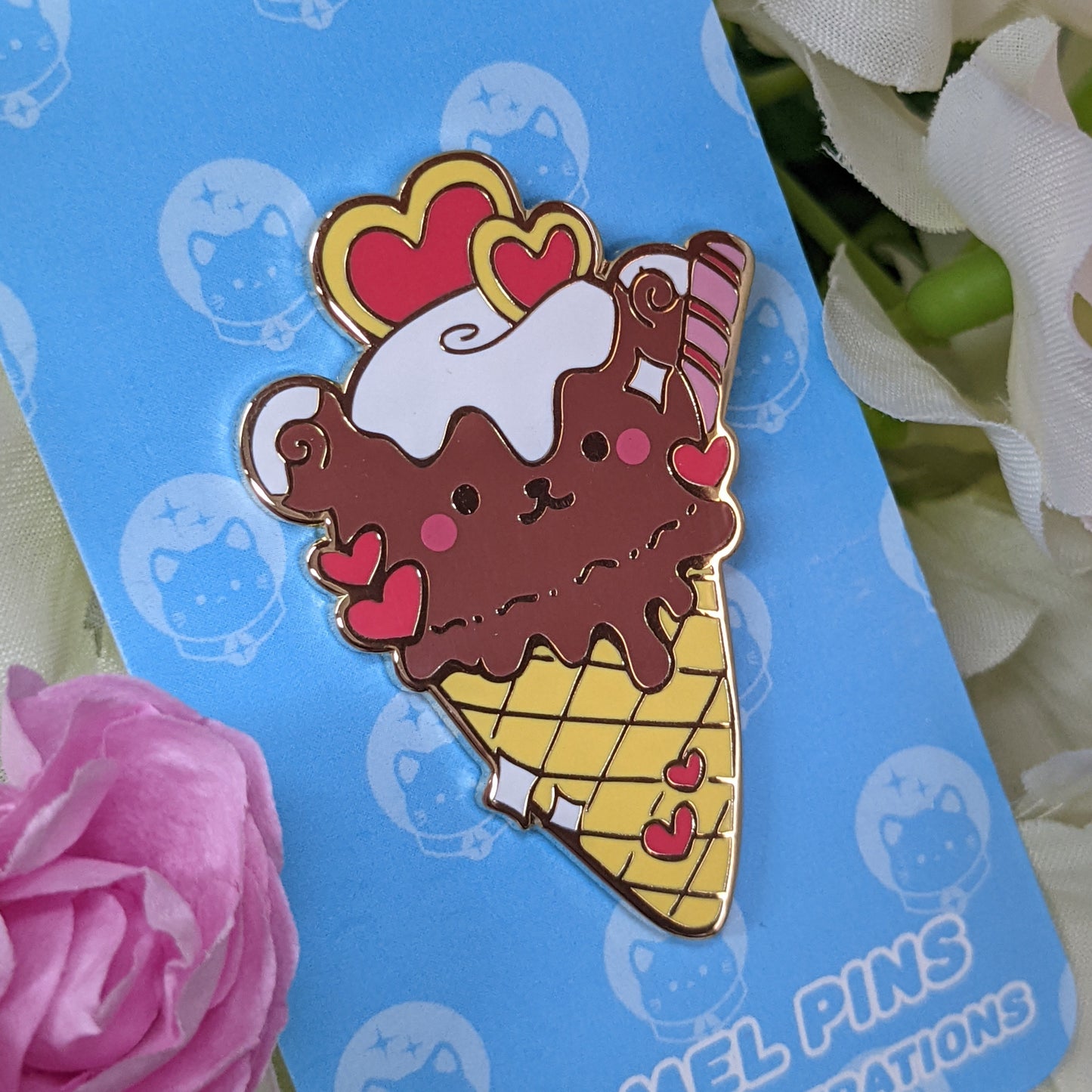 2" Cinnobear Icecream Enamel Pin