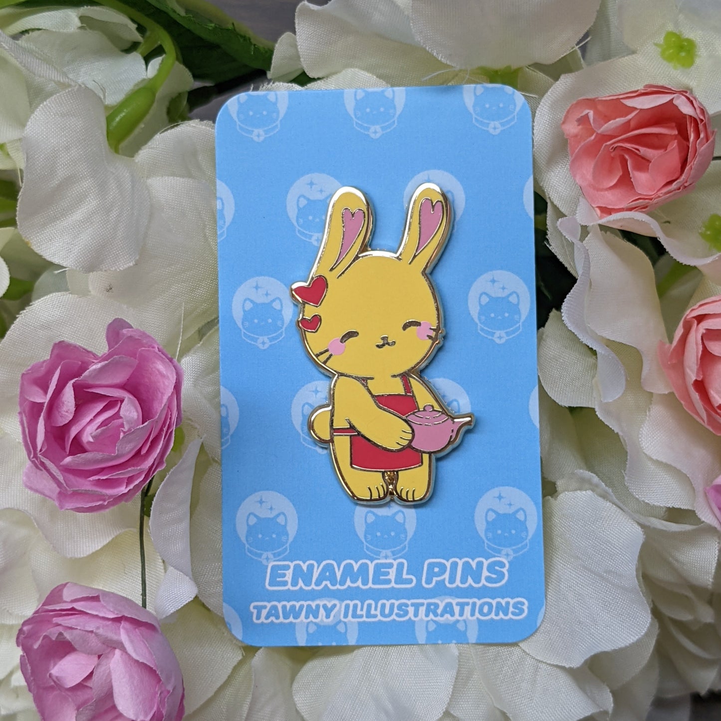 2" Barista Bunny Hard Enamel Pin