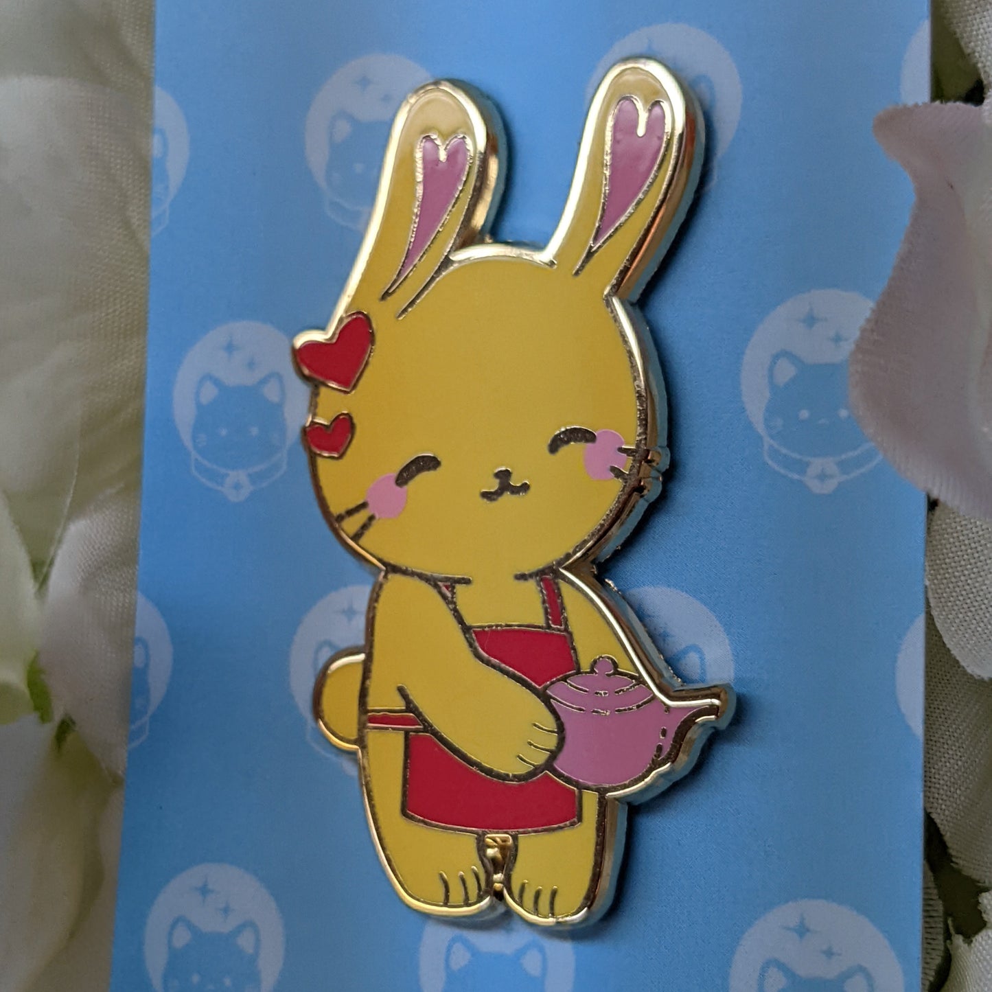 2" Barista Bunny Hard Enamel Pin