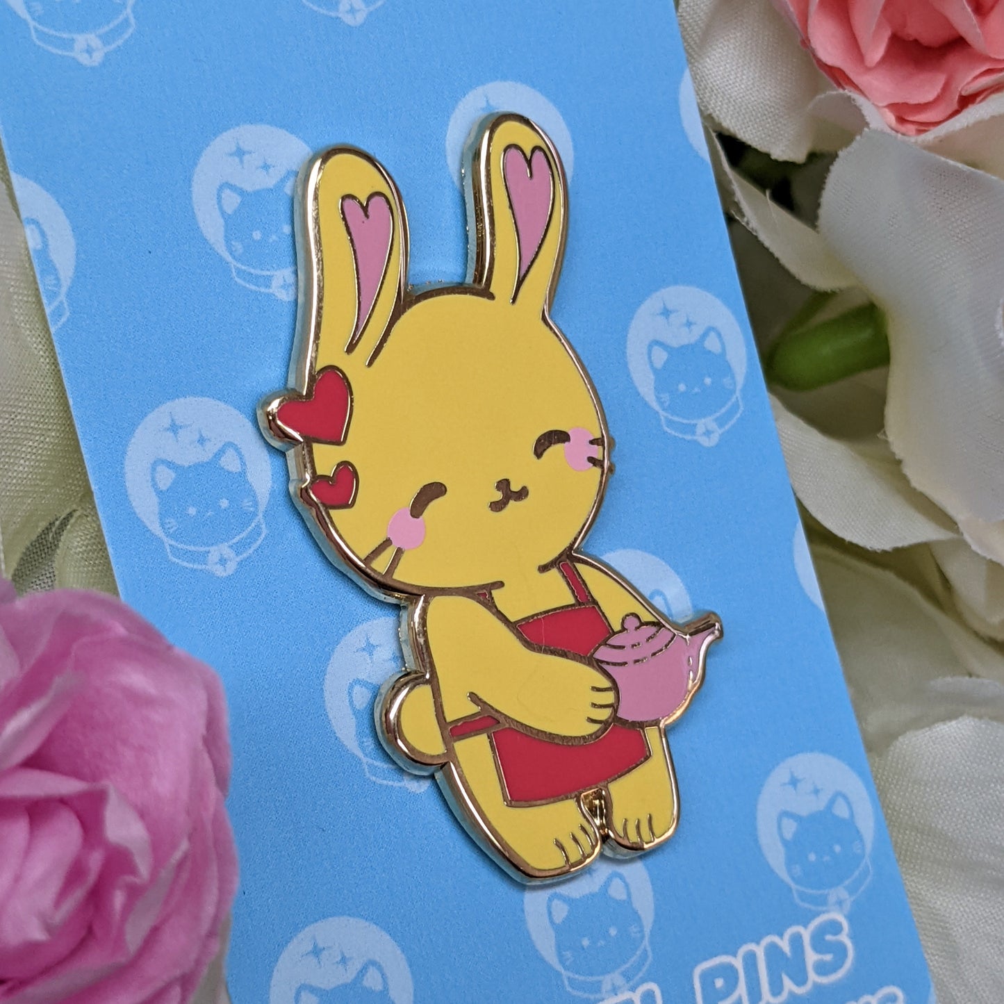 2" Barista Bunny Hard Enamel Pin