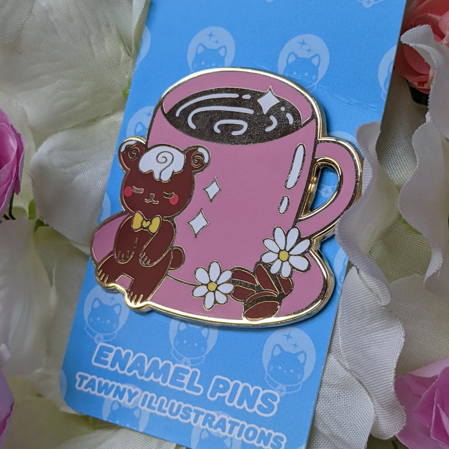 2" Cinnobear Coffee/Tea Mug Napping Enamel Pin