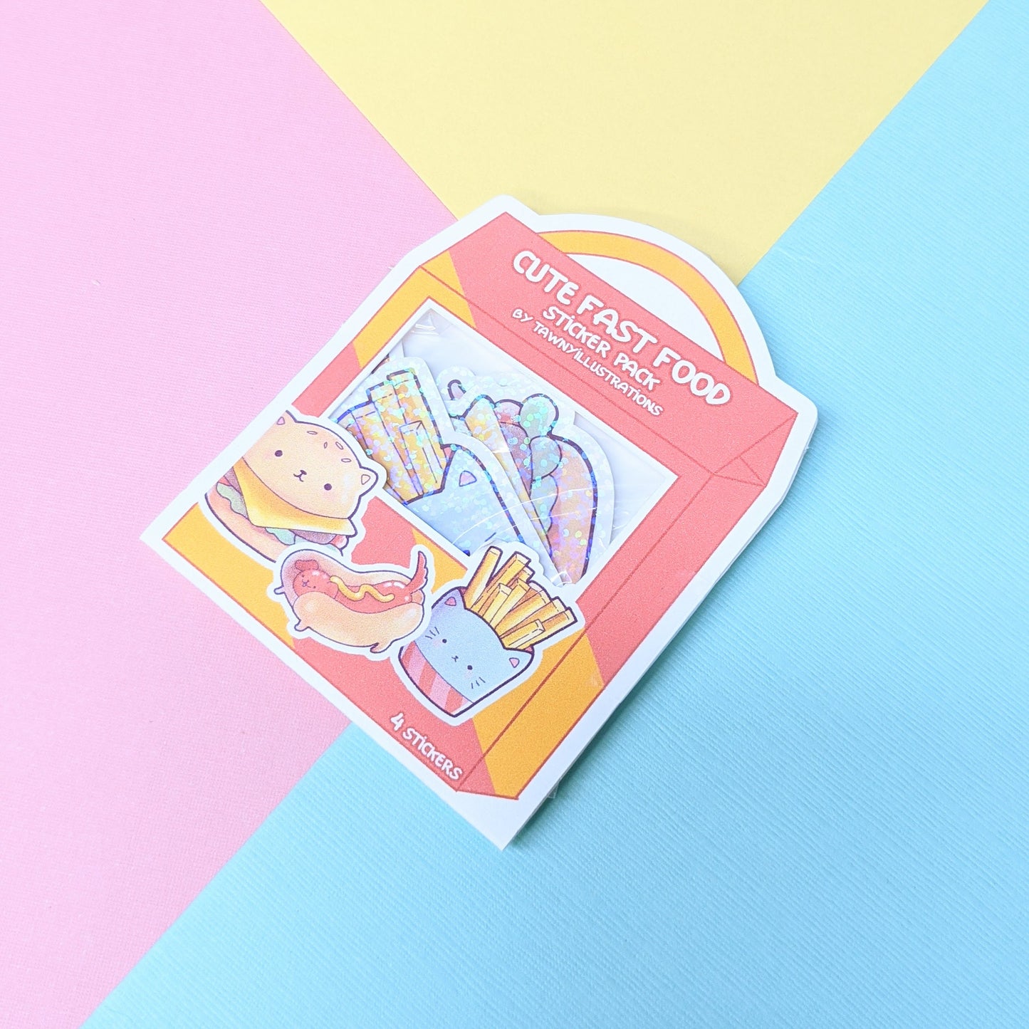 Fast Food Holographic Sticker Pack (4)